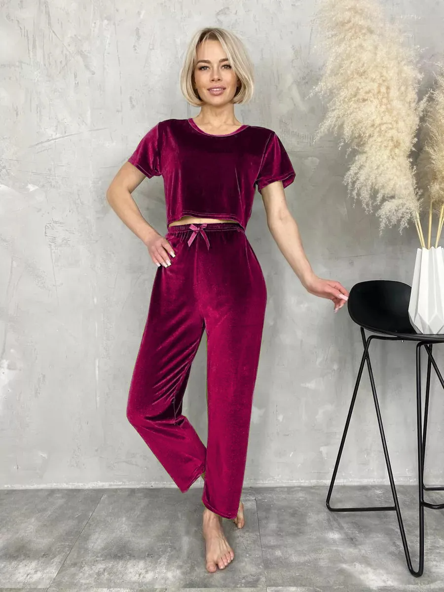 Blissful Days Short Sleeve Top and Pants Lounge Set Castello Clothing Line
