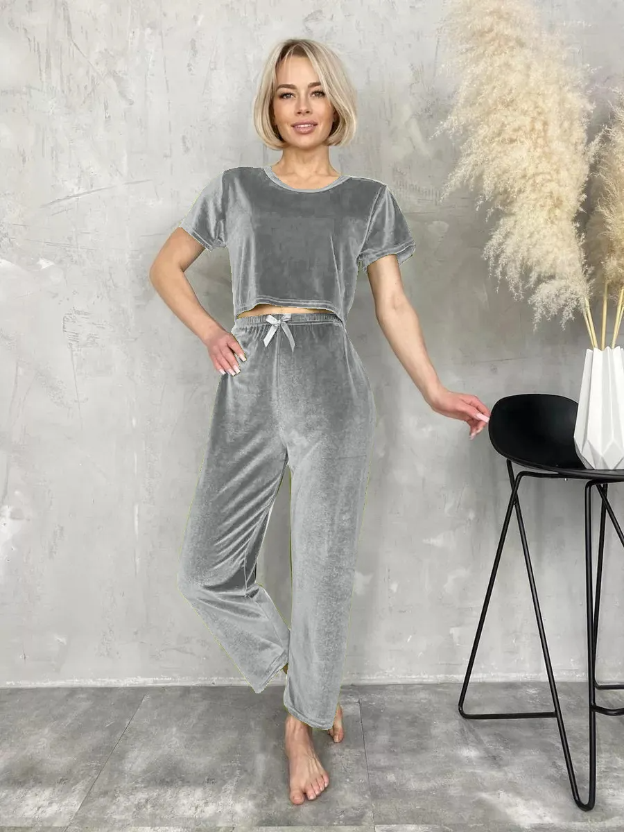 Blissful Days Short Sleeve Top and Pants Lounge Set Castello Clothing Line