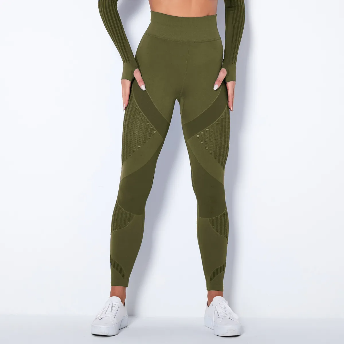 Unstoppable High-Rise Seamless Mesh Panel Leggings leggings Castello Clothing Line