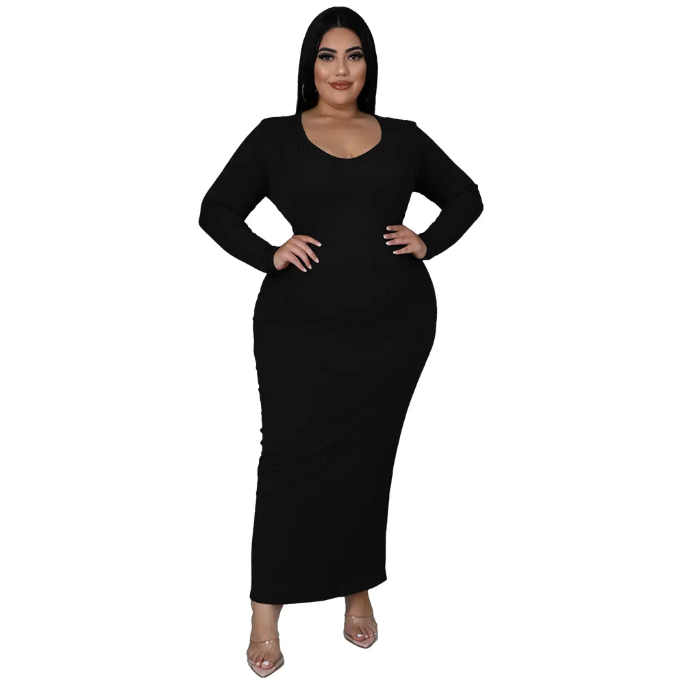 Helena Ribbed Tie-Back Long Sleeve Bodycon Maxi Dress maxi dress Castello Clothing Line