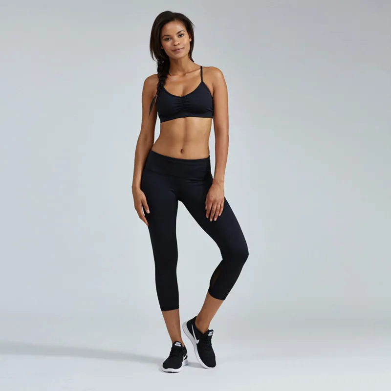 VibeFlex High-Waist Mesh Panel Capri Leggings leggings Castello Clothing Line