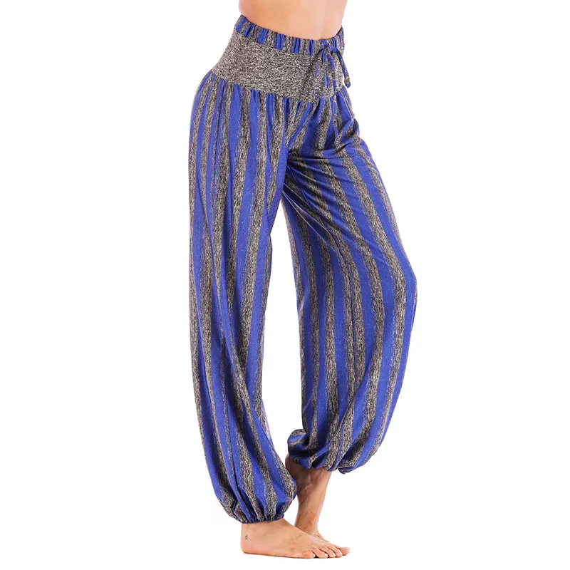High Waist Stripe Yoga Pants Castello Clothing Line