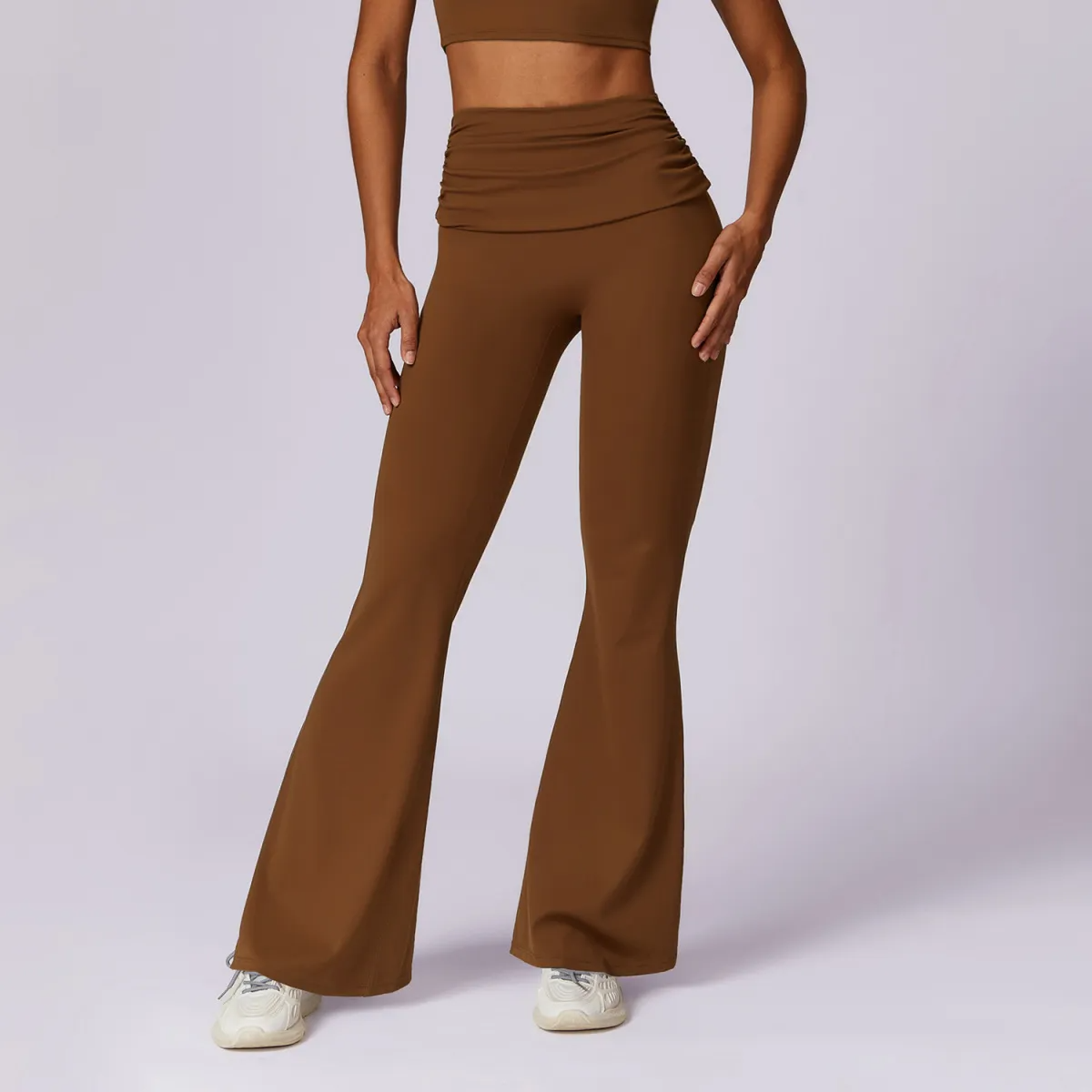 Risque Foldover Waist Flared Leggings leggings Castello Clothing Line