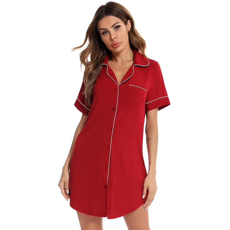 Dreamy Nights Button-Up Loungewear Sleep Shirt Castello Clothing Line