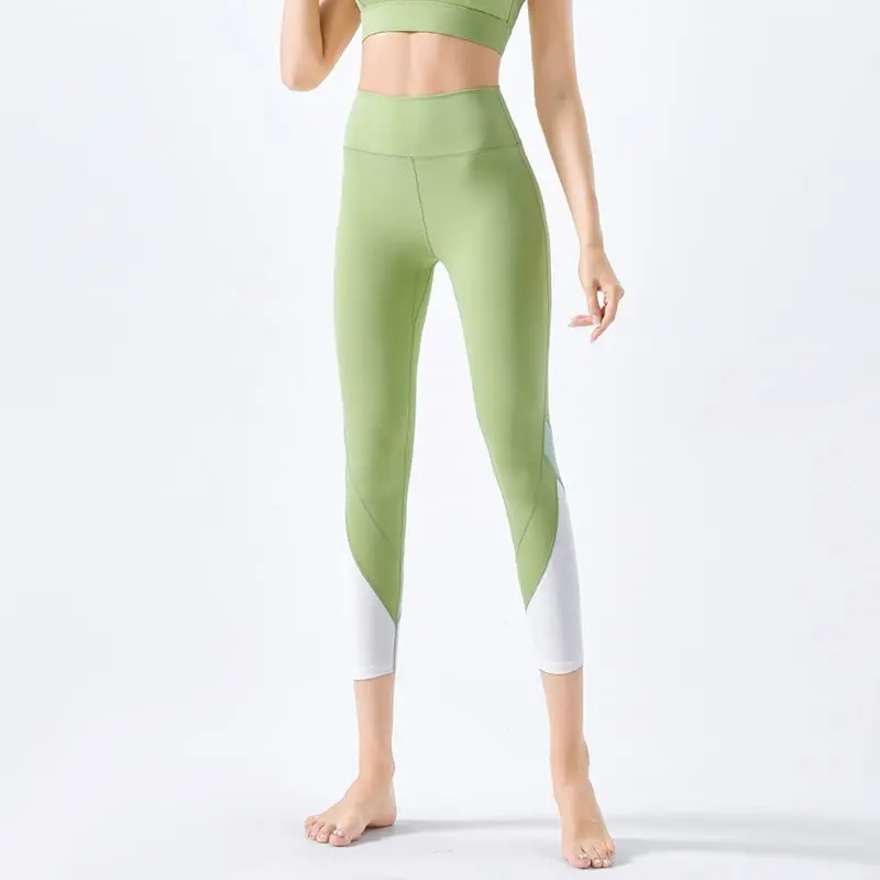 Kickstart High-Waist Contrast Panel Stretch Leggings leggings Castello Clothing Line