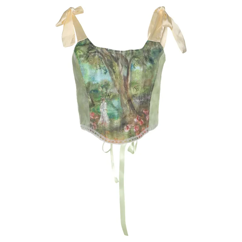 Boho Bliss Tie-Back Crop Top Castello Clothing Line