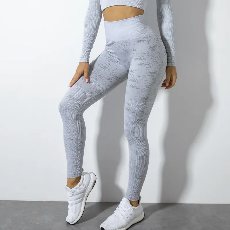 FlirtFit High-Waist Seamless Ribbed Stretch Legging leggings Castello Clothing Line