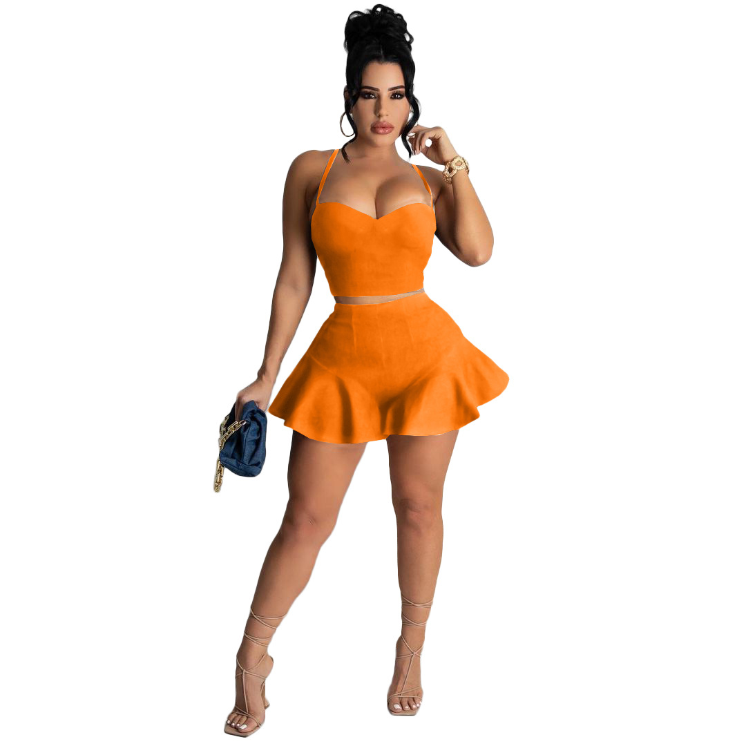 Twirl Sweetheart Crop Top & Flared Pants Set Castello Clothing Line