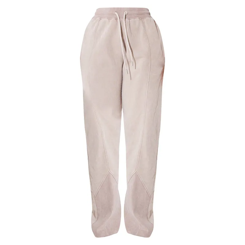 Rhea High-Waist Drawstring Relaxed Wide-Leg Pants Castello Clothing Line