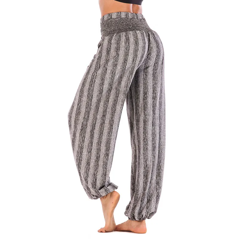 High Waist Stripe Yoga Pants Castello Clothing Line