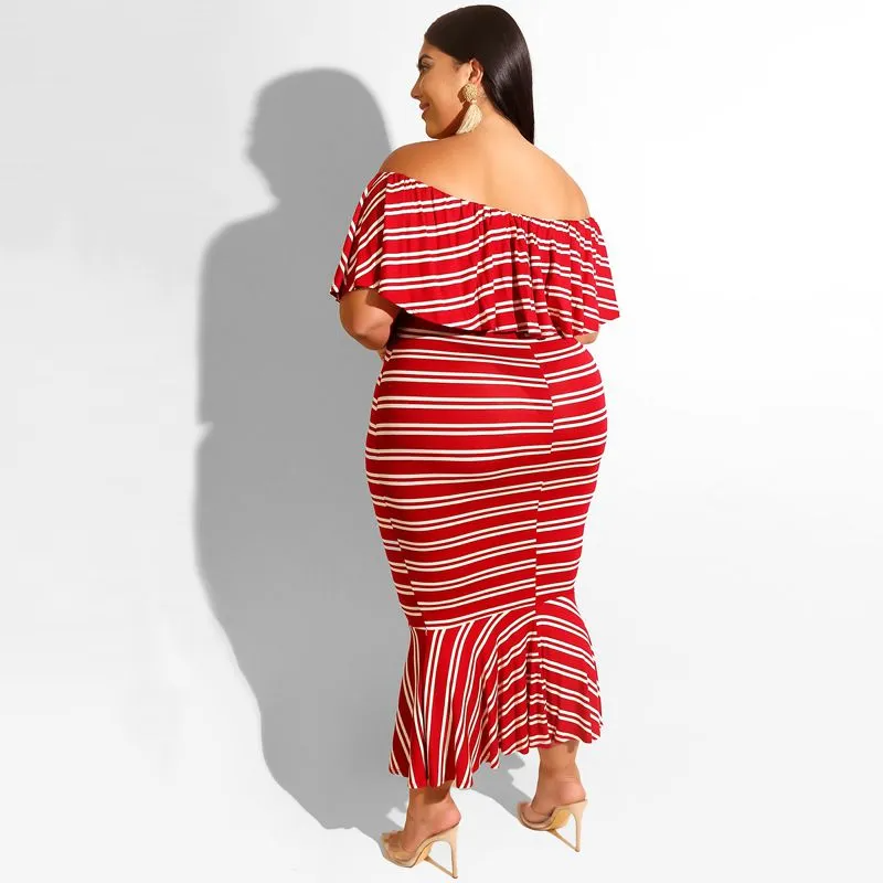 Plus Size Off The Shoulder Dress Castello Clothing Line