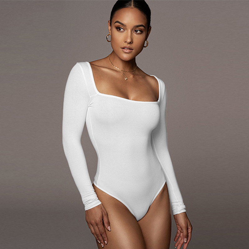 Kiss & Tell Square Neck Long Sleeve Bodysuit Castello Clothing Line