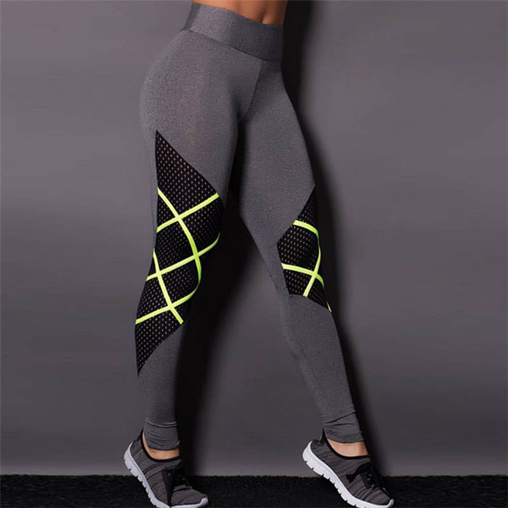 Thrill High-Rise Mesh Panel Workout Leggings leggings Castello Clothing Line
