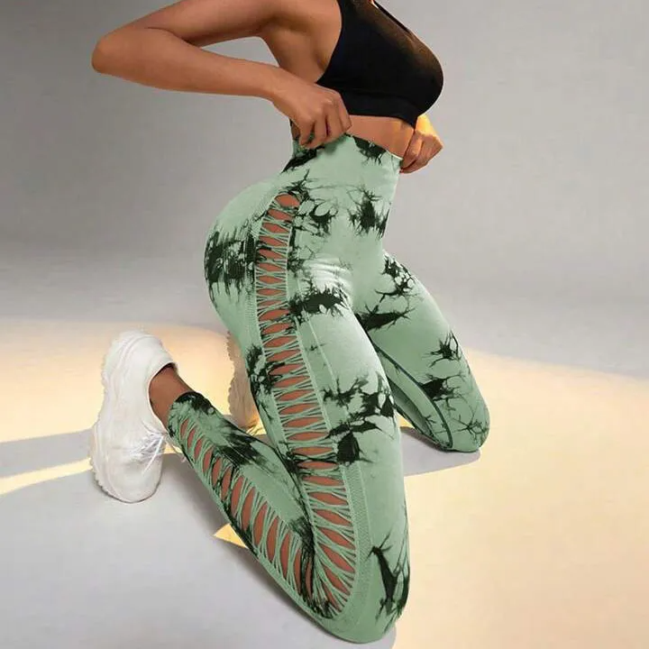 Fusion High-Waist Side Cutout Leggings leggings Castello Clothing Line