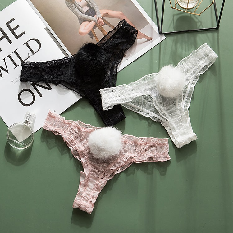 Bunny Tail Lace Bikini Panty Castello Clothing Line