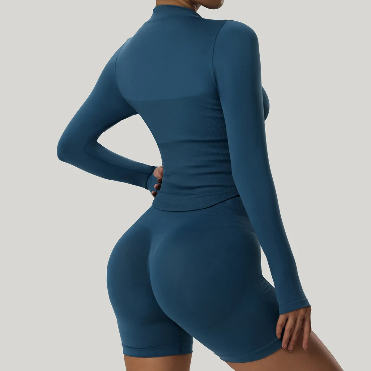 Gala Long Sleeve Zip-Up Contour Top workout tops and t-shirts Castello Clothing Line
