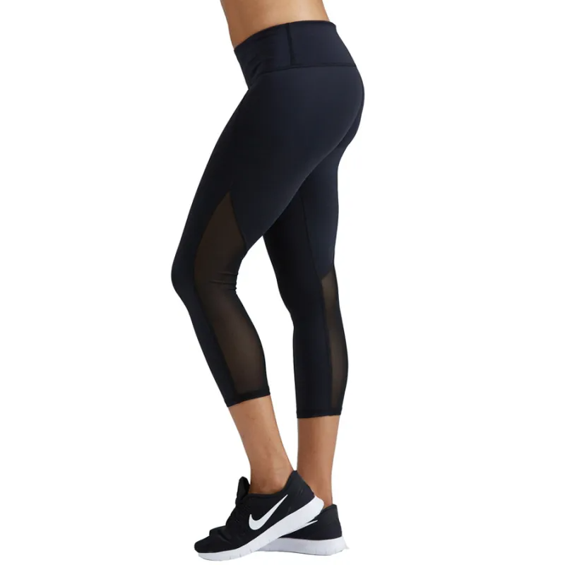 VibeFlex High-Waist Mesh Panel Capri Leggings leggings Castello Clothing Line