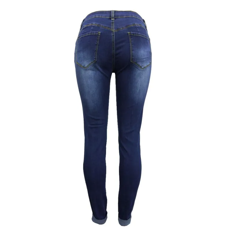 Low Rise Ripped Curvy Jeans Castello Clothing Line