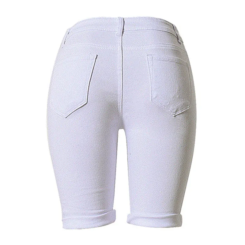 VibeRush High-Rise Distressed Denim Bermuda Shorts Castello Clothing Line
