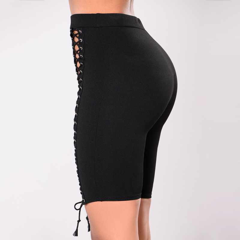 Laced Up & Ready Biker Shorts Castello Clothing Line