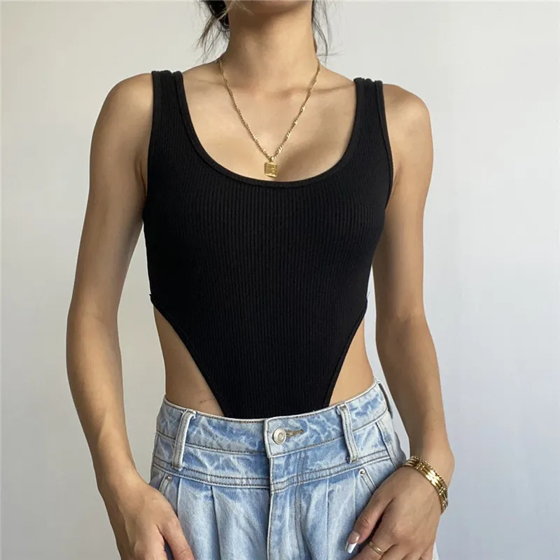 Bold Bliss High-Cut Scoop-Neck Bodysuit Castello Clothing Line
