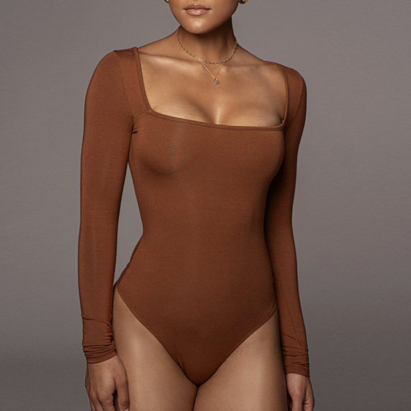 Kiss & Tell Square Neck Long Sleeve Bodysuit Castello Clothing Line
