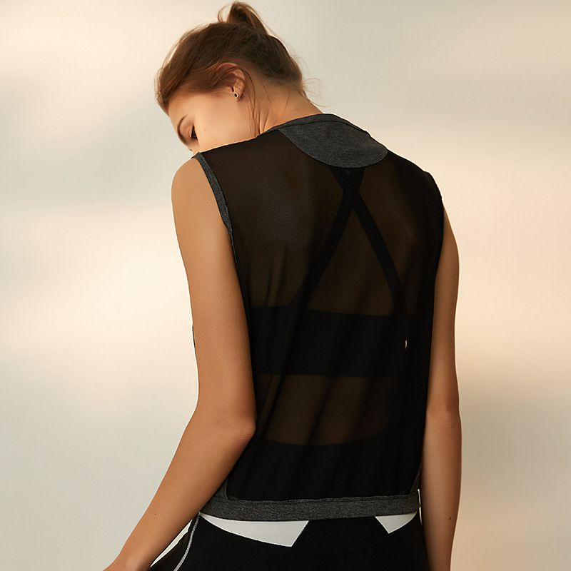 Kali Relaxed Fit Sleeveless Mesh Back Tank Top workout tops and t-shirts Castello Clothing Line