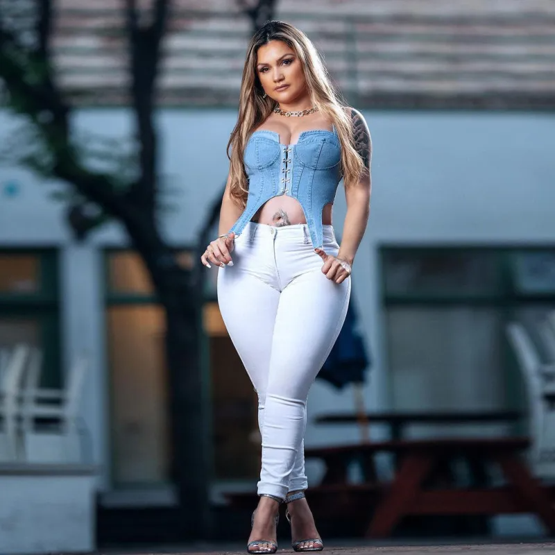High Waist Skinny Jeans Castello Clothing Line