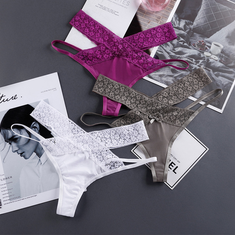Flirt Alert - Lace Cut Out, Thong Panty Castello Clothing Line