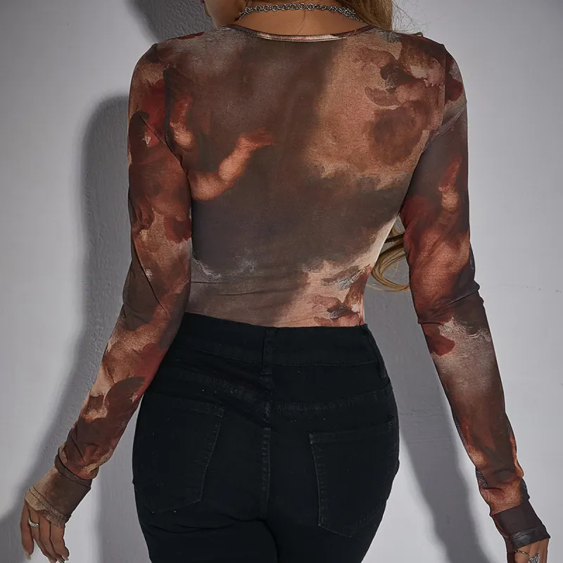 Muse Appeal Long Sleeve Sheer Corset Bodysuit Castello Clothing Line