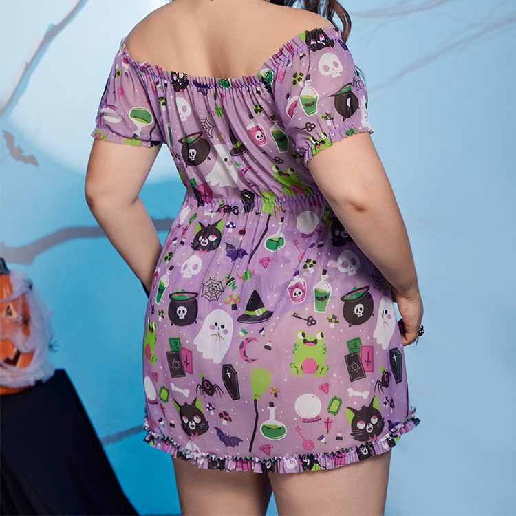 Plus Size Off Shoulder Halloween Sleep Dress Castello Clothing Line