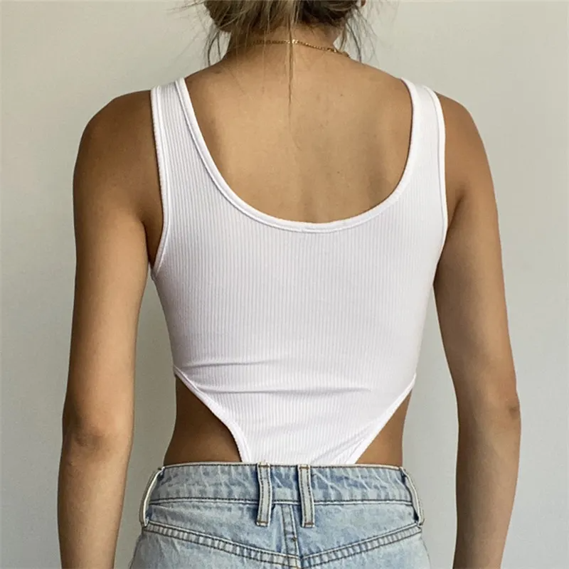 Bold Bliss High-Cut Scoop-Neck Bodysuit Castello Clothing Line
