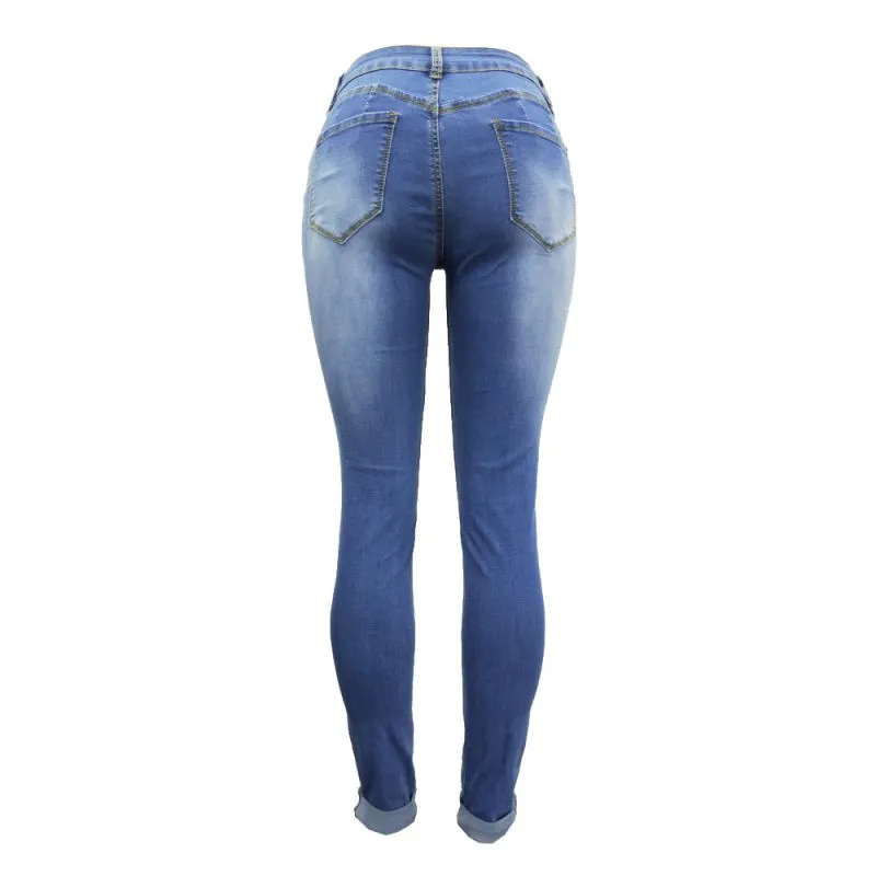Low Rise Ripped Curvy Jeans Castello Clothing Line