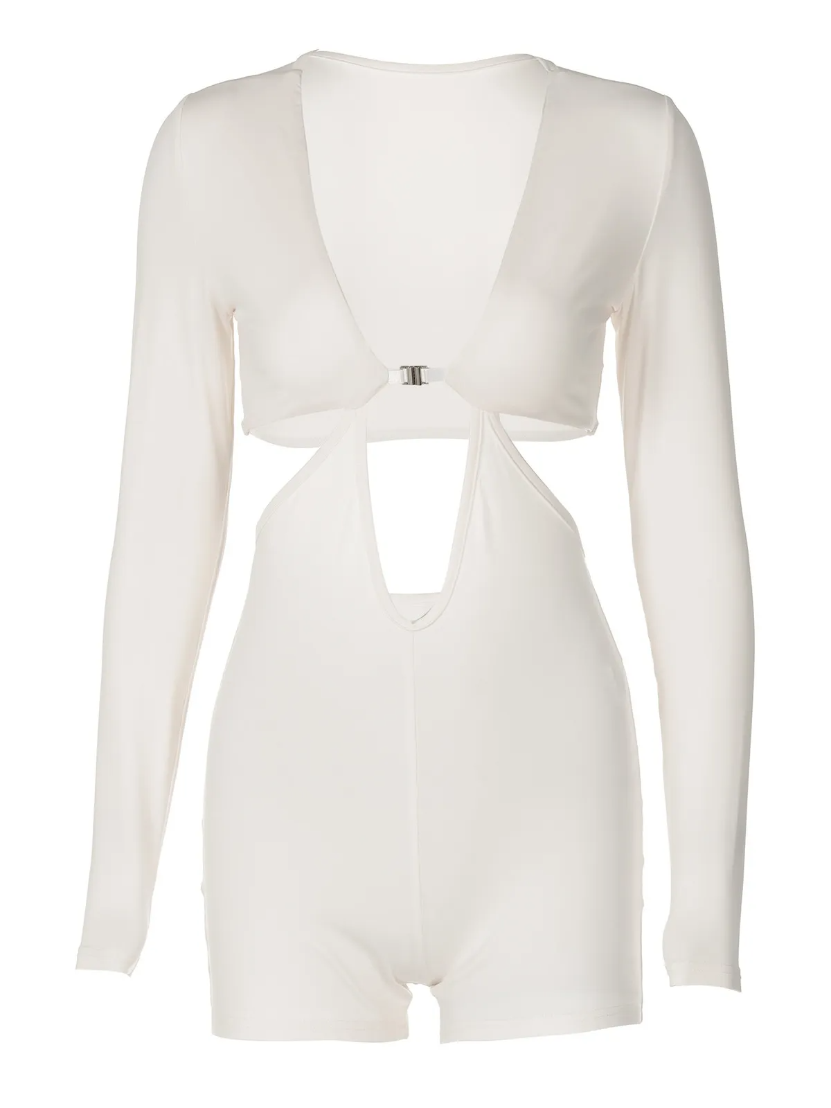 Tease Factor Long-Sleeve Cutout Romper  Castello Clothing Line