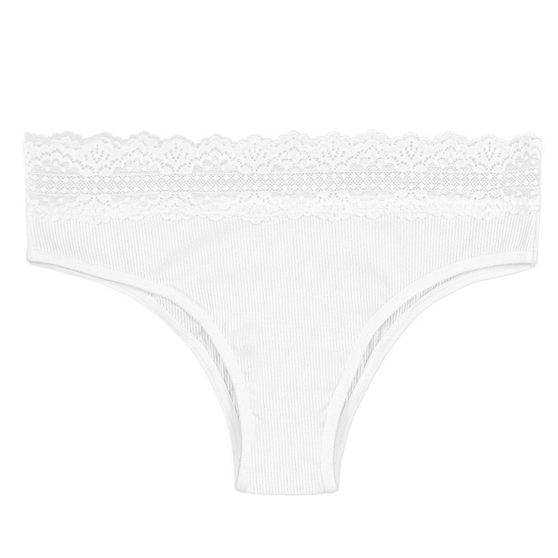 Lace Trim High Cut Brief Panty Castello Clothing Line