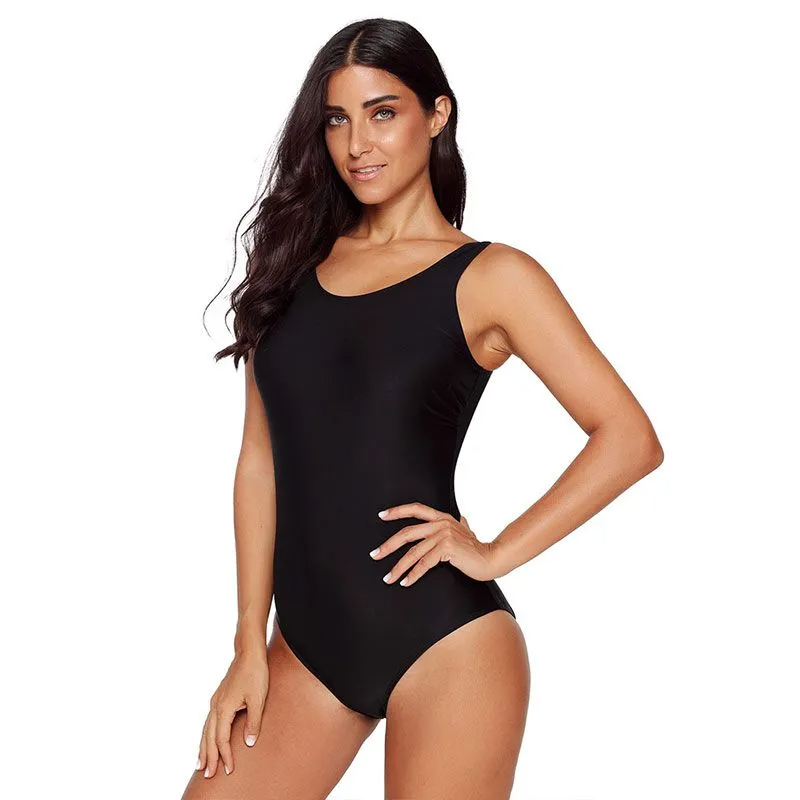 Modest Low Cut One Piece Swimsuit Castello Clothing Line