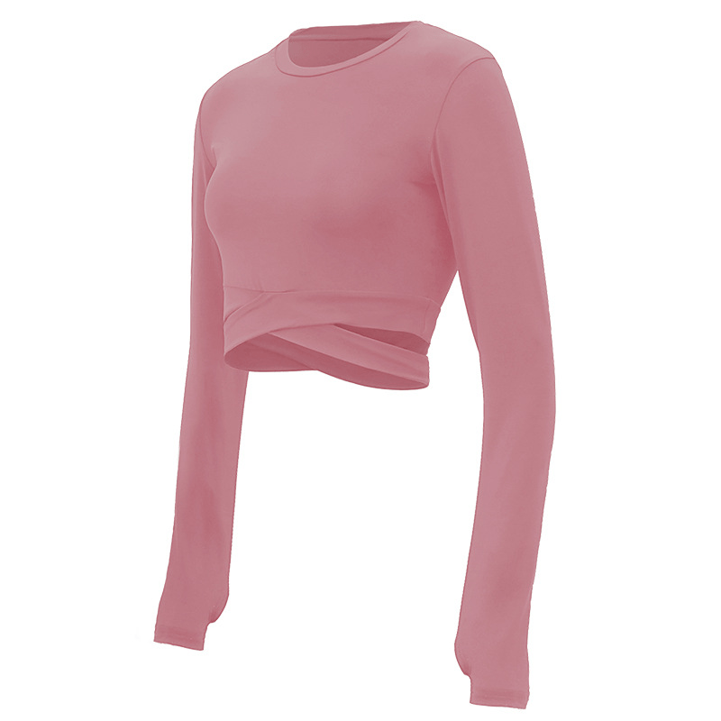 Twisted Charm Long Sleeve Crop Top Castello Clothing Line