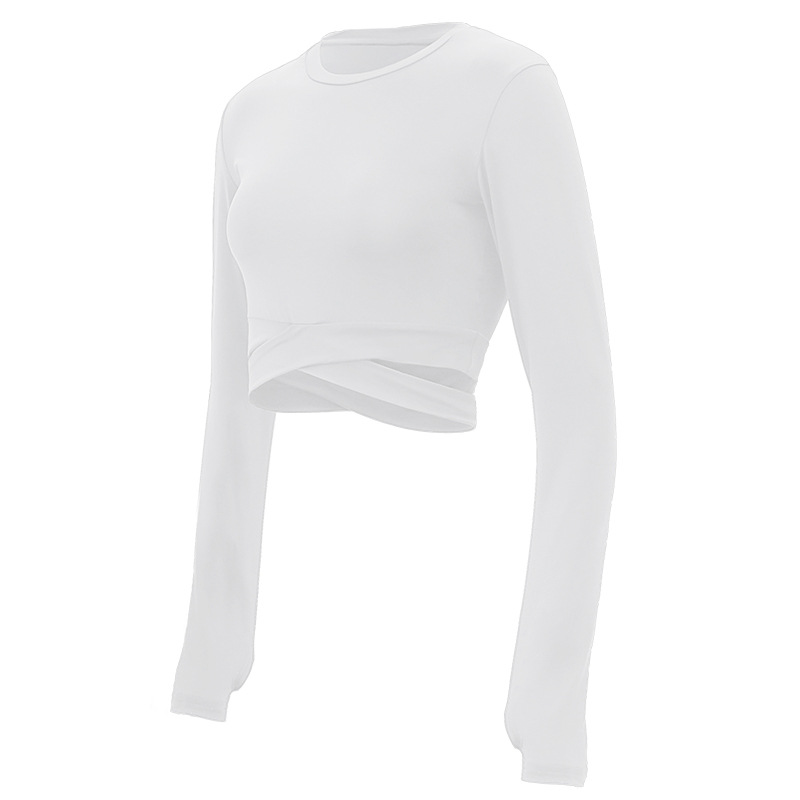 Twisted Charm Long Sleeve Crop Top Castello Clothing Line