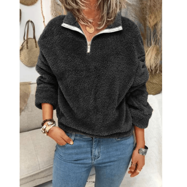 Cloud Nine Sherpa Long Sleeve Pullover Sweatshirt Castello Clothing Line