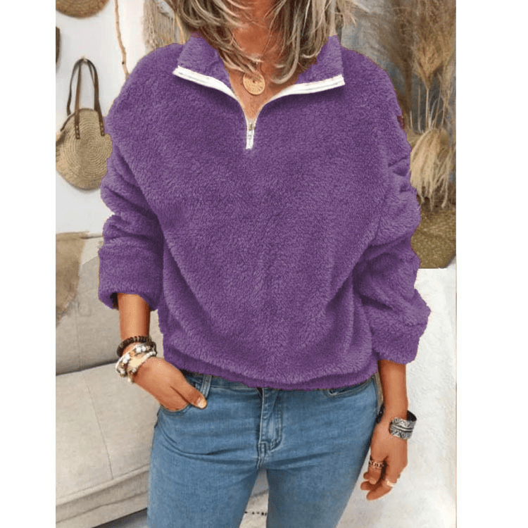 Cloud Nine Sherpa Long Sleeve Pullover Sweatshirt Castello Clothing Line