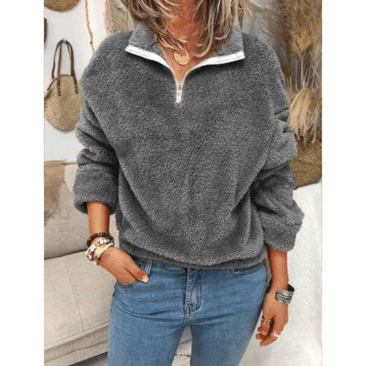 Cloud Nine Sherpa Long Sleeve Pullover Sweatshirt Castello Clothing Line