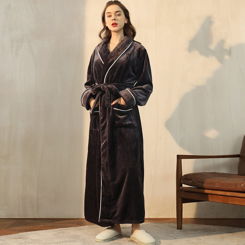 Fluffy Flannel Robe for Women and Men Castello Clothing Line