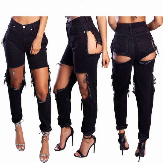Ripped Hot Pants Jeans  Castello Clothing Line