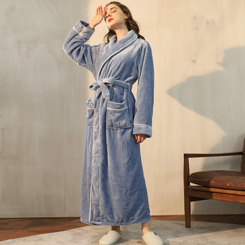 Fluffy Flannel Robe for Women and Men Castello Clothing Line