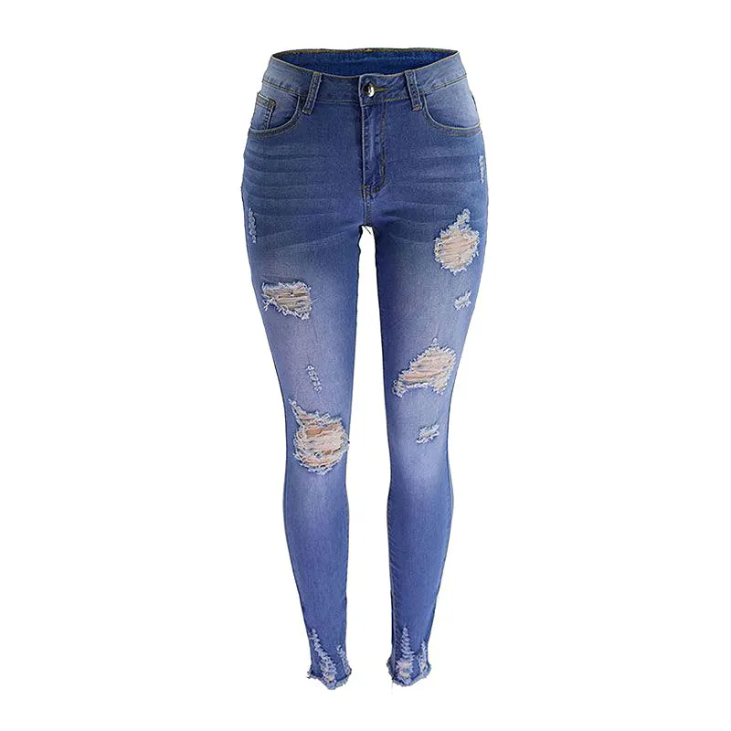 Raw Hem Ripped Skinny Jeans Castello Clothing Line