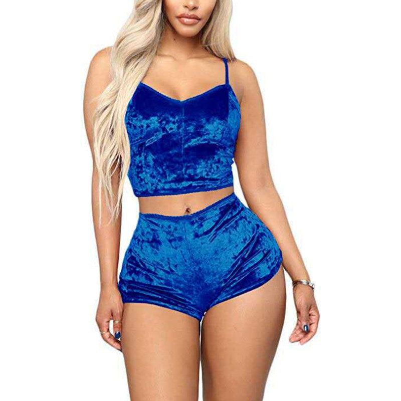 Velvet Seduction Lounge Bralette and Shorts Set Castello Clothing Line