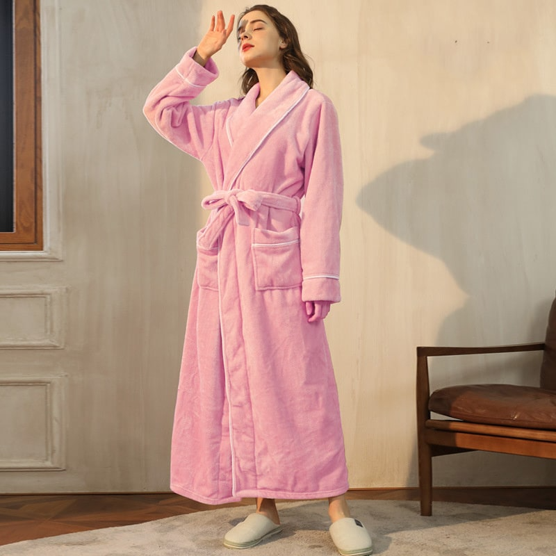 Fluffy Flannel Robe for Women and Men Castello Clothing Line