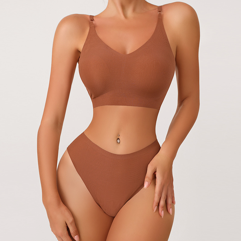 No Show Matching Bra and Panty Set Castello Clothing Line