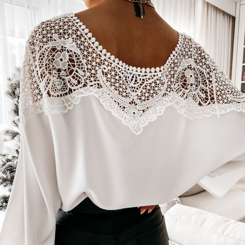Sweet Charm Lace Tie-Front Blouse Castello Clothing Line