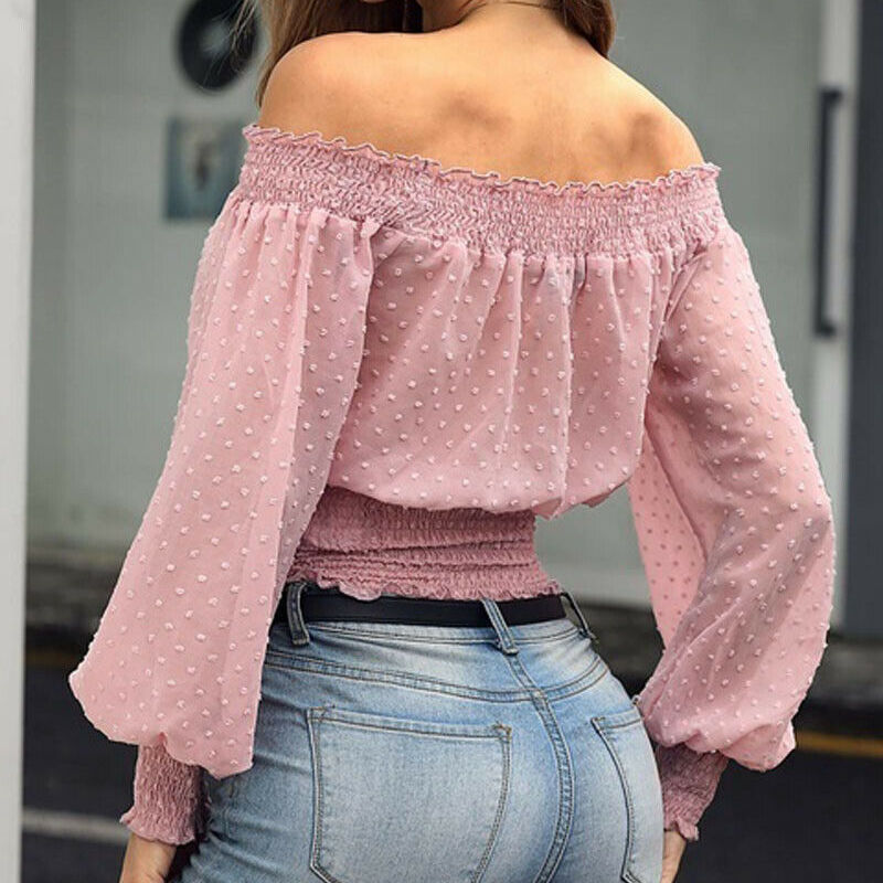 Pretty in Smock Off-Shoulder Blouse Castello Clothing Line